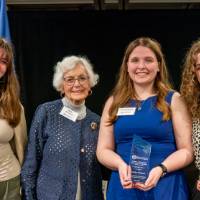 3 students with Betty Niemeyer
